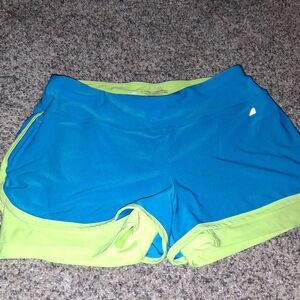 Avia Vibrant Blue and Lime Athletic Shorts
